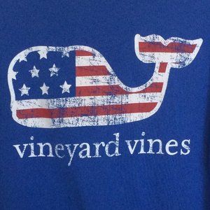 Vineyard Vines Women's "Flag Whale"  Pocket Tee